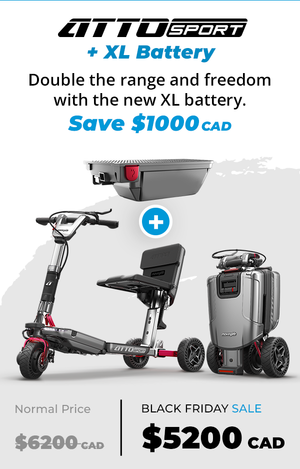 ATTO SPORT Mobility Scooter + XL Battery